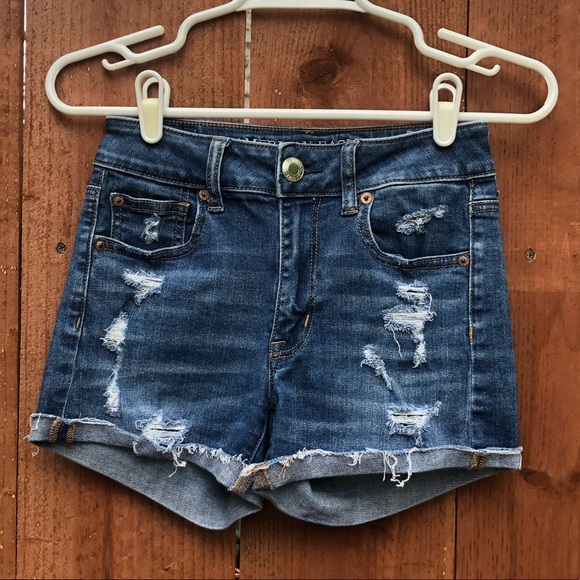 American eagle hi-rise shortie distress - Picture 1 of 3